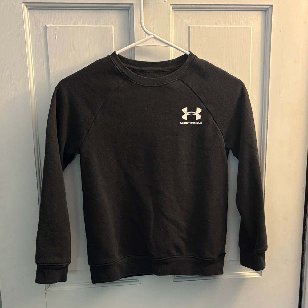 Under Armour Black Crewneck Sweatshirt-size YSM